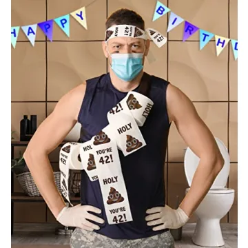 Holy You're 42 Birthday Toilet Paper Gift for Laughs