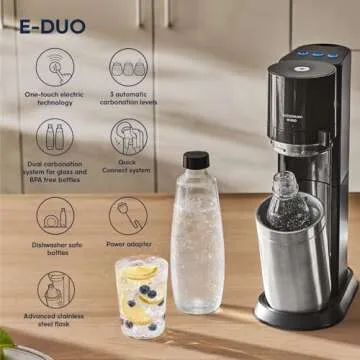 SodaStream E-Duo Black Sparkling Water Maker with CO2