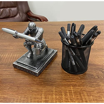 Ofiedx Knight Pen Holder - Unique Desk Accessory Gift
