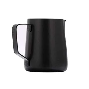 Apexstone 20 oz Black Espresso Steaming Pitcher, Espresso Milk Frothing Pitcher 20 oz Black, Coffee Milk Frothing Cup, Coffee Steaming Pitcher 20 oz/600 ml