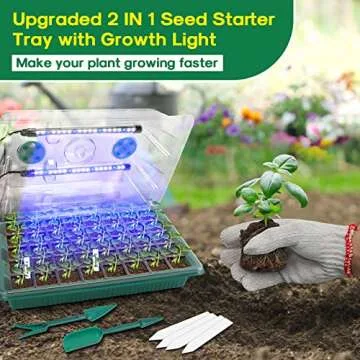 BlumWay Seed Starter Tray with Adjustable Grow Light