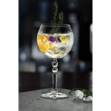 Barski Gin Tonic Glass Set - Elegant Crystal Goblet Set