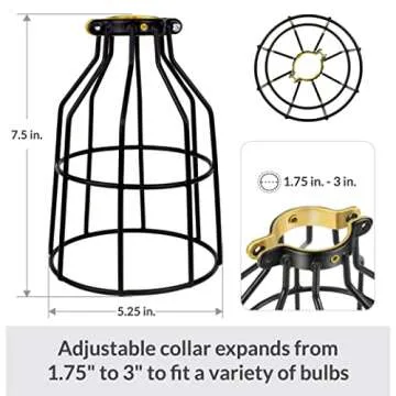 Newhouse Lighting WLG1B-4 Industrial Pendant Lamp Guard Set