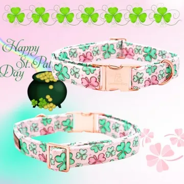 Lionheart Glory St. Patrick's Day Dog Collar for Medium Dogs