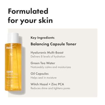 Hero Balancing Capsule Skin Toner for Face | All Skin Types | Pore Refining and Hydrating Facial Astringent Toner | 4.39 Fl Oz
