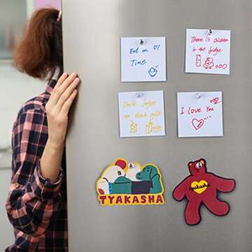 66PCS Magnetic Push Pin Magnet, Push Pin Magnet, Fridge Magnet Magnetic Thumb Tacks for Kitchen, Refrigerator, Office, School, Whiteboard.Magnets for Whiteboard