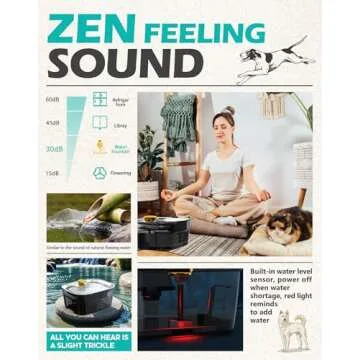 Large Dog Water Fountain for Large Dogs 2.6 Gallon,SwSun 10L Automatic Dog Water Bowl Dispenser Big Cat Pet Water Fountain Inside with Stainless Steel Filtered Drinking Bowl Safe Pump for Multiple Pet