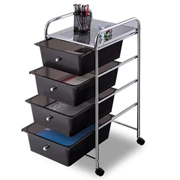 Giantex 4-Drawer Storage Cart: Stylish Organizer for All Ages
