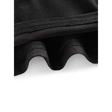 SweatyRocks Women's Casual V Neck Short Sleeve Basic Solid Crop Top T-Shirt Black L