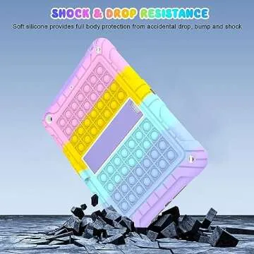 TSQQST Durable iPad Case with Stand for Kids and Screen Protector