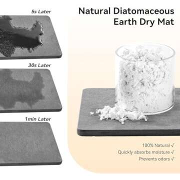 Yofidra Diatomite Drying Mat for Kitchen Sink Organizer