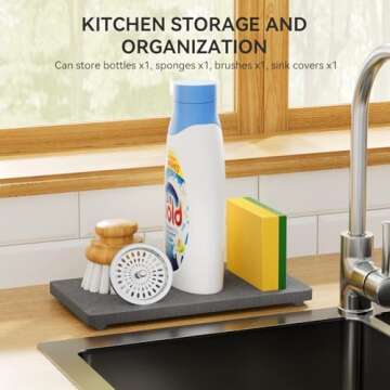 Yofidra Diatomite Drying Mat for Kitchen Sink Organizer