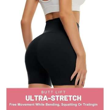 CAMPSNAIL 4 Pack Biker Shorts for Women High Waist - 3"/5"/8" Tummy Control Soft Athletic Yoga Workout Running Gym Shorts