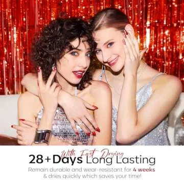 modelones Christmas Gel Nail Polish 6 Colors Red Green Glitter Gold Silver Red Cat Eye Gel Nail Polish Dark Green Red Champagne Gold Gel Polish Soak Off Led Holiday Nail Art DIY Salon Gift For Women