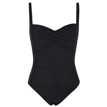 Hilor Women's Retro Twist-Front Tummy Control Swimsuits