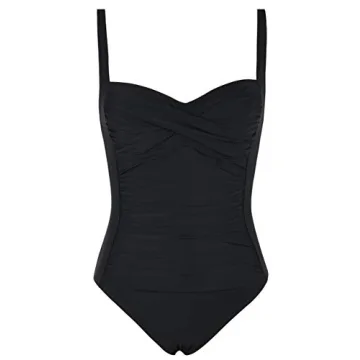 Hilor Women's Retro Twist-Front Tummy Control Swimsuits