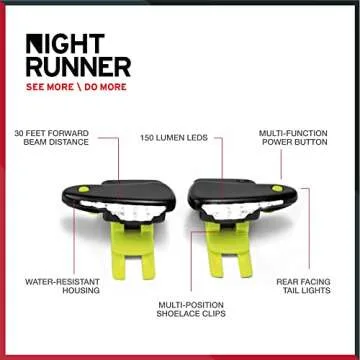 Night Runner 270 Shoe Lights for Safe Night Activities