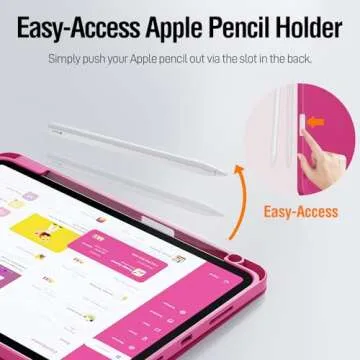 ZOVEEK iPad Pro 11 Inch Case 4th/3rd/2nd/1st Generation (2022/2021/2020/2018) with Pencil Holder, Magnetic Smart Cover with Stand, Supports 2nd Gen Pencil Charging, Auto Wake/Sleep (Rose Pink)