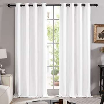 Deconovo 100% Blackout Curtains for Bedroom, Thermal Insulated and Noise Reducing Drapes, Room Darke...