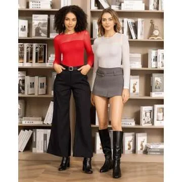 MANGOPOP Women's Mesh Long Sleeve Tops for Chic Style