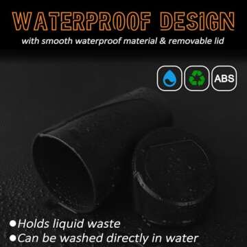 xiaoniu Car Trash Can with Lid, Leakproof Garbage Can with 40 Attached Trash Bags, Mini Essential Car Accessories for Interior for Car, Home, Office (Black)