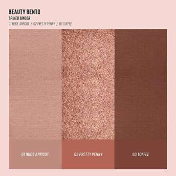 Kaja Beauty Bento Collection - Bouncy Eyeshadow Trio | Warm Honey Tones, Travel Size, 10 Spiked Ginger, 2019 Allure Best of Beauty Award, 0.03 Oz