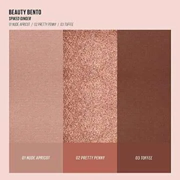 Kaja Beauty Bento Collection - Bouncy Eyeshadow Trio | Warm Honey Tones, Travel Size, 10 Spiked Ginger, 2019 Allure Best of Beauty Award, 0.03 Oz