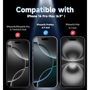 MAGIC JOHN iPhone 16 Pro Max Tempered Glass Protectors