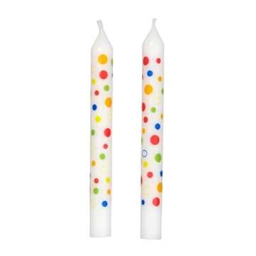 Wilton Colorful Polka Dot Candle Set, Perfect For Many Themes, Happy Birthday Candles For Cake Decor...