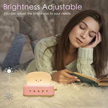 TOOGE Cute Toast Lamp - Adorable Night Light for All Ages