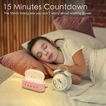 TOOGE Cute Toast Lamp - Adorable Night Light for All Ages