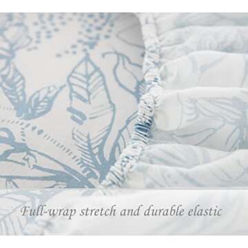 DAUAOTO Queen Cotton Sheets Set with Floral Design