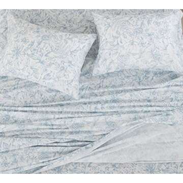 DAUAOTO Queen Cotton Sheets Set with Floral Design