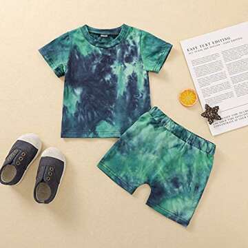 Charming Suranne Baby Tie Dye Tie Shirt Shorts Set