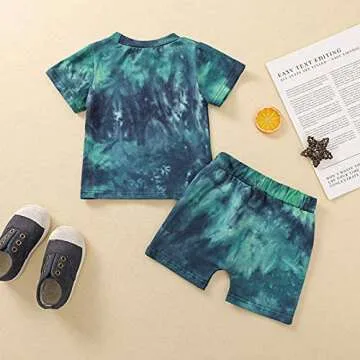 Charming Suranne Baby Tie Dye Tie Shirt Shorts Set