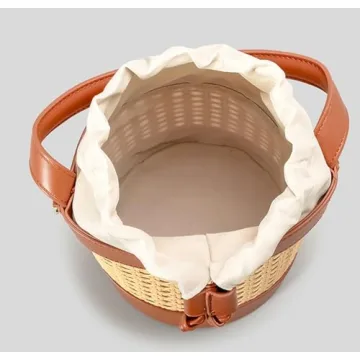 Stylish Rattan Tote Bag for Women Summer Beach Essential