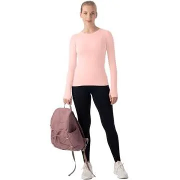 MathCat Seamless Workout Shirts for Women Long Sleeve Yoga Tops Sports Running Shirt Breathable Athletic Top Slim Fit