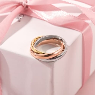 WISTIC Cross Knot Three-Tone Chunky Statement Ring