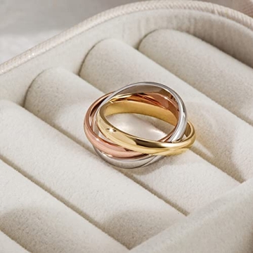 WISTIC Cross Knot Three-Tone Chunky Statement Ring