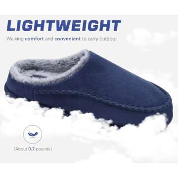 KuaiLu Men's Slippers with Orthotic Support and Warmth