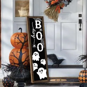 Halloween Boo Porch Sign for Festive Front Door Decor