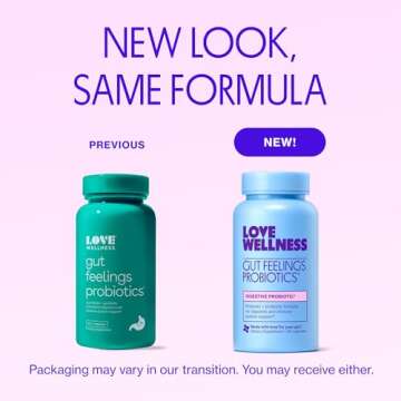 Love Wellness Gut Feelings Probiotic | Gut Health for Women, Digestion Relief & Immune Support Suppl...