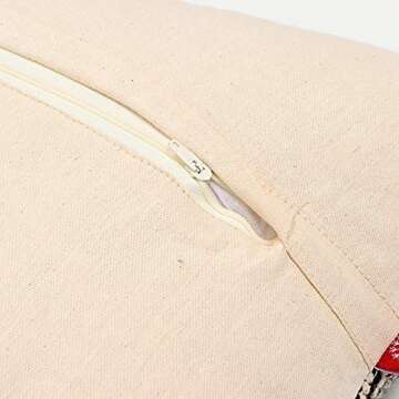 REDEARTH · Handmade Boho Throw Pillow Covers - Bohemian Chic Farmhouse Style - Accent Woven Indoor and Outdoor Pillow Cushion Cases for Couch, Bed, Chair, Sofa, Bench – Set of 2-18"x18" - Natural