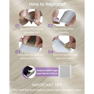 LaaVoo Tape in Hair Extensions 20inch Human Hair Blonde