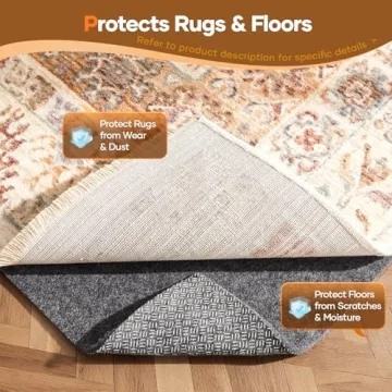 Veken Non Slip Rug Pad Gripper for Safety and Comfort