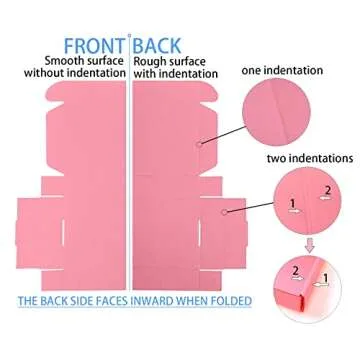 Pink Shipping Boxes for Business - Pack of 12