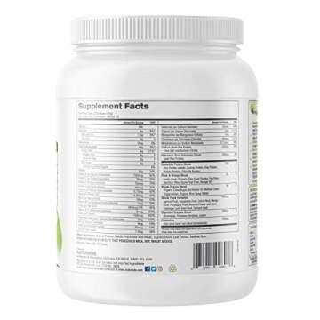 Naturade Vegansmart Plant Based Vegan Protein Powder - All-in-One Nutritional Shake Protein Blend - Gluten Free & Non-GMO - Chocolate (15 Servings) 24.3 Oz