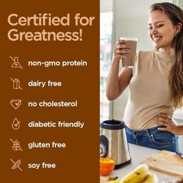 Naturade Vegansmart Plant Based Vegan Protein Powder - All-in-One Nutritional Shake Protein Blend - Gluten Free & Non-GMO - Chocolate (15 Servings) 24.3 Oz