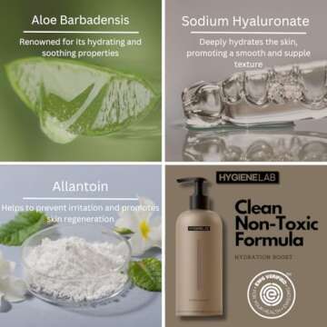 HygieneLab Mens Natural Body Wash - Ultra Hydrating, EWG Verified Clean Formula, Lavender Sands Scent, Sulfate-Free, Paraben-Free, Phthalates-Free, Gentle & Effective for Healthy Skin (10 oz)