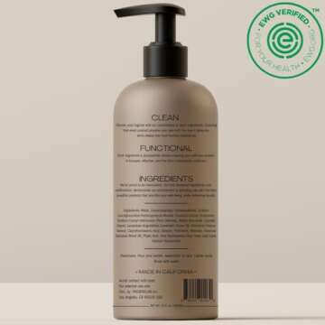 HygieneLab Mens Natural Body Wash - Ultra Hydrating, EWG Verified Clean Formula, Lavender Sands Scent, Sulfate-Free, Paraben-Free, Phthalates-Free, Gentle & Effective for Healthy Skin (10 oz)